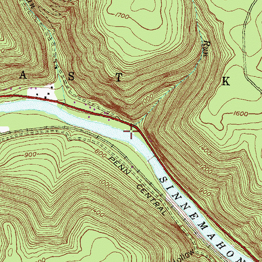 Topographic Map of Commissioners Run, PA