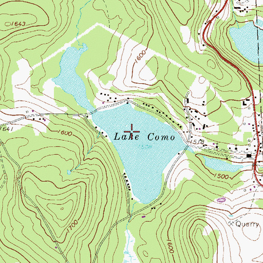 Topographic Map of Lake Como, PA