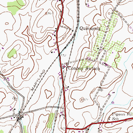 Topographic Map of Conboy Switch, PA