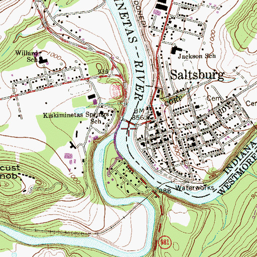 Topographic Map of Conemaugh River, PA
