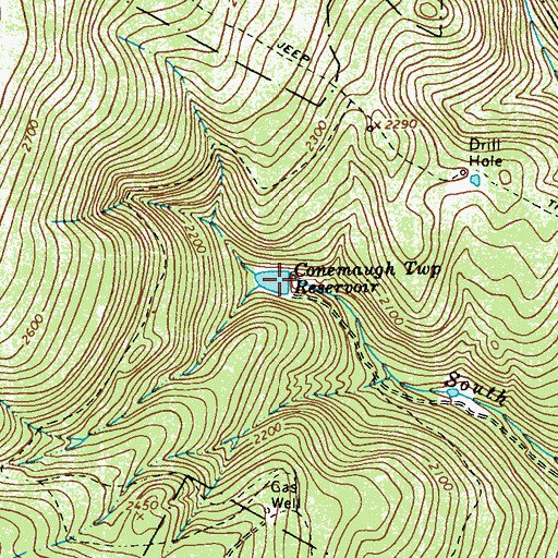 Topographic Map of Conemaugh Township Reservoir, PA
