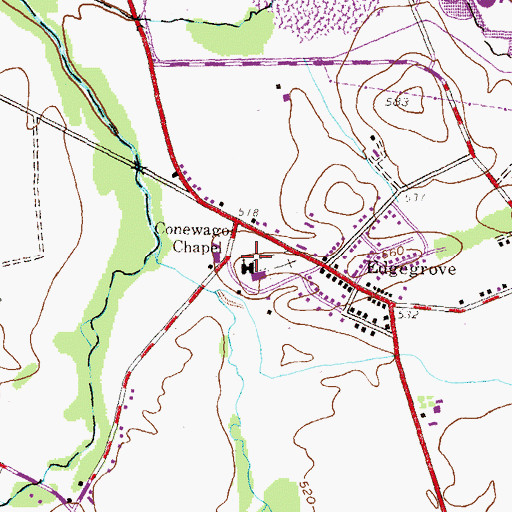 Topographic Map of Conewago Chapel, PA