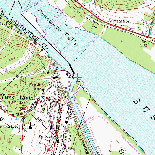 Topographic Map of Conewago Creek, PA