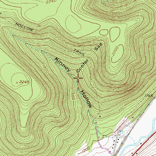 Topographic Map of Confer Sag, PA