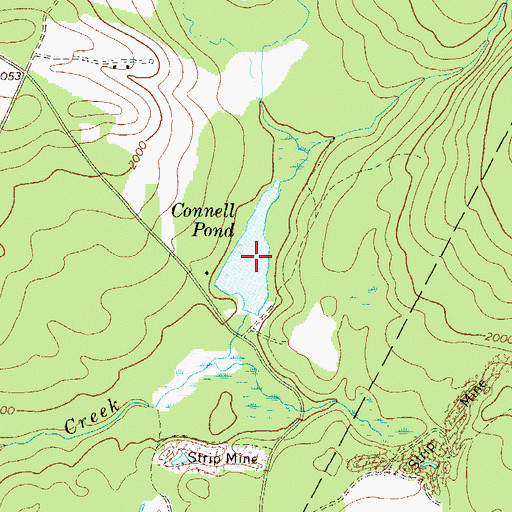Topographic Map of Connell Pond, PA