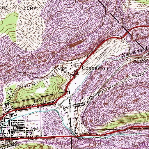 Topographic Map of Connerton, PA