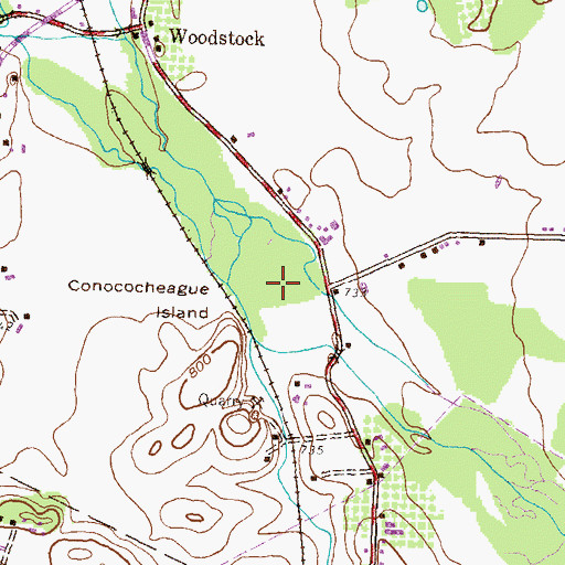Topographic Map of Conococheague Island, PA