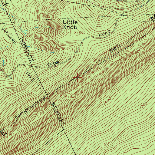 Topographic Map of Conococheague Trail, PA
