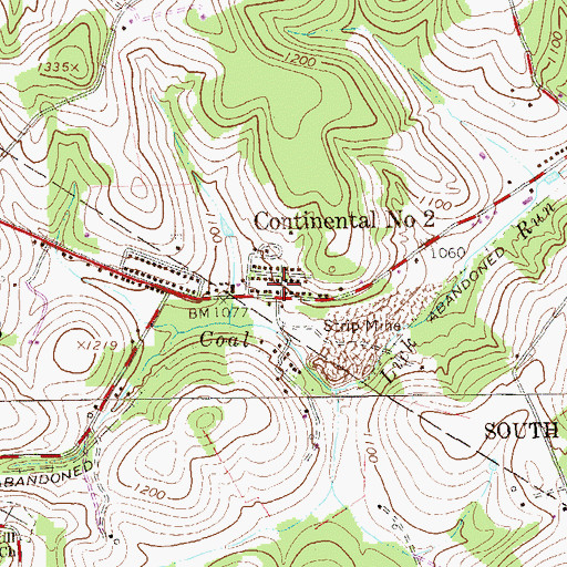 Topographic Map of Continental Number 2, PA