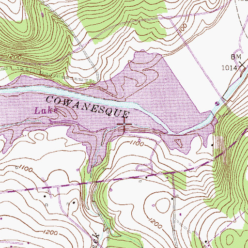 Topographic Map of Cook Creek, PA