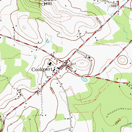 Topographic Map of Cookport, PA