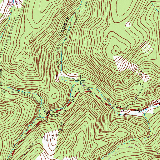 Topographic Map of Copper Run, PA