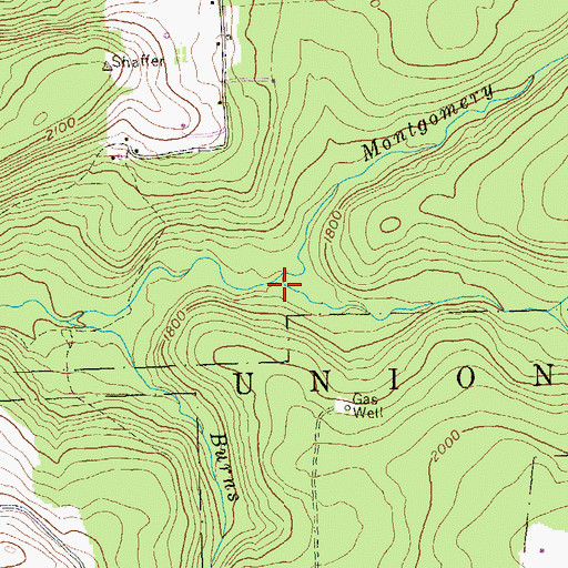 Topographic Map of Coupler Run, PA