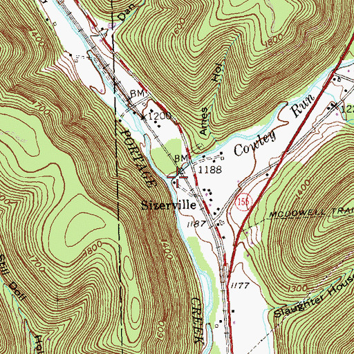 Topographic Map of Cowley Run, PA