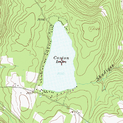 Topographic Map of Coxton Lake, PA