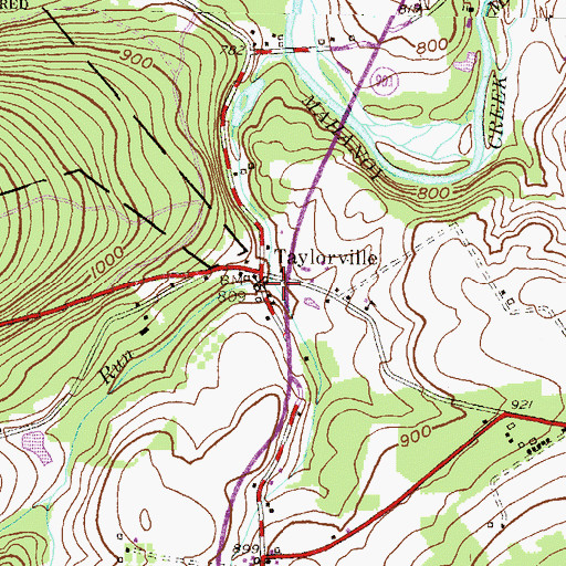 Topographic Map of Crab Run, PA