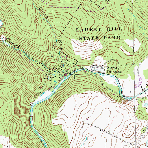 Topographic Map of Crab Run, PA
