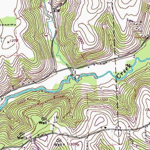 Topographic Map of Crab Run, PA