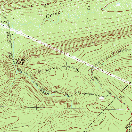 Topographic Map of Crabapple Path, PA