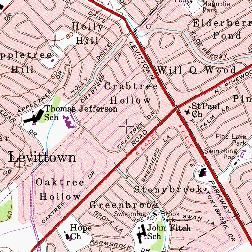 Topographic Map of Crabtree Hollow, PA