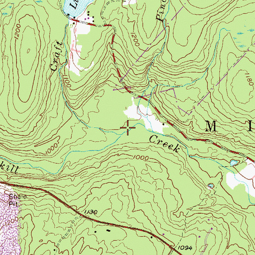 Topographic Map of Craft Brook, PA