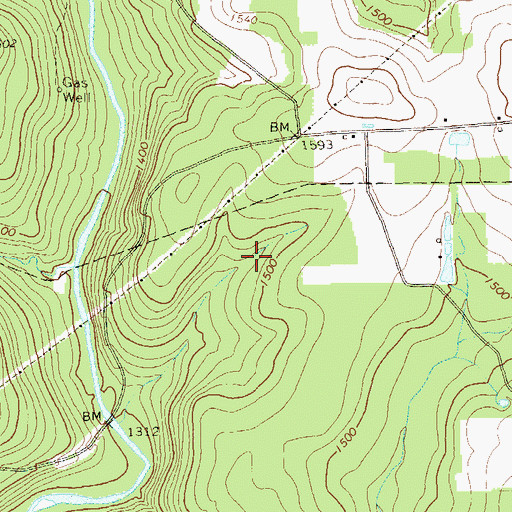 Topographic Map of Craft Run, PA