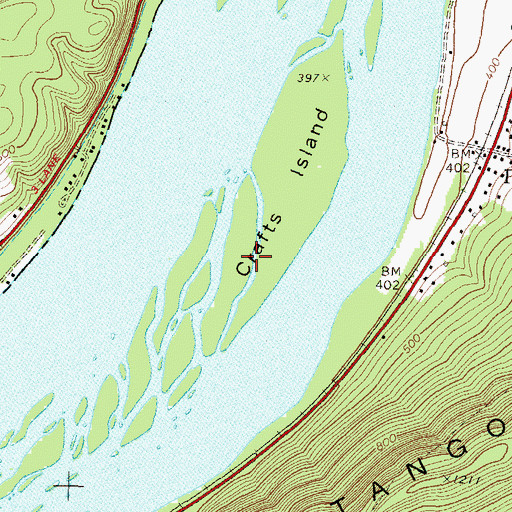 Topographic Map of Crafts Island, PA
