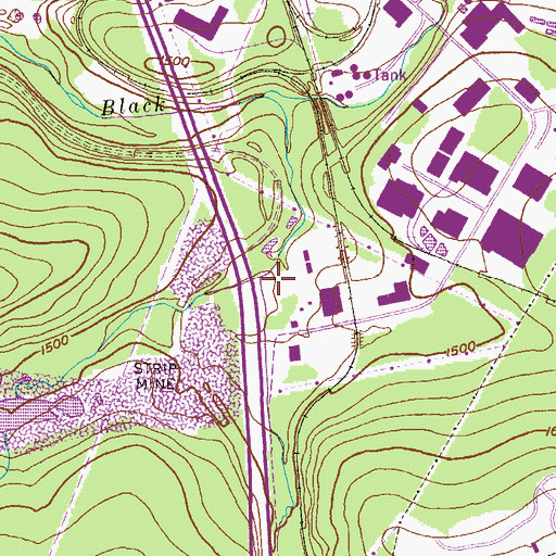Topographic Map of Cranberry Creek, PA