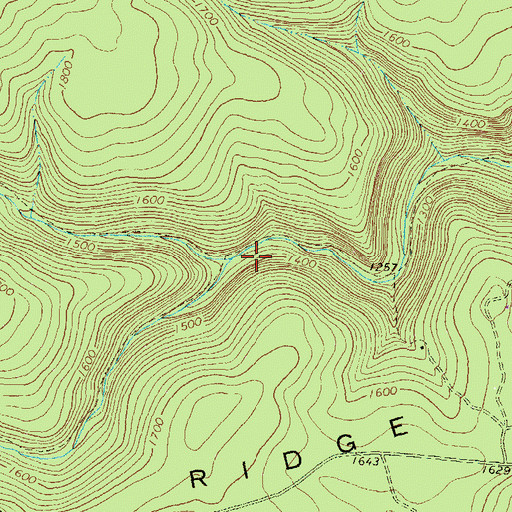 Topographic Map of Cranberry Run, PA