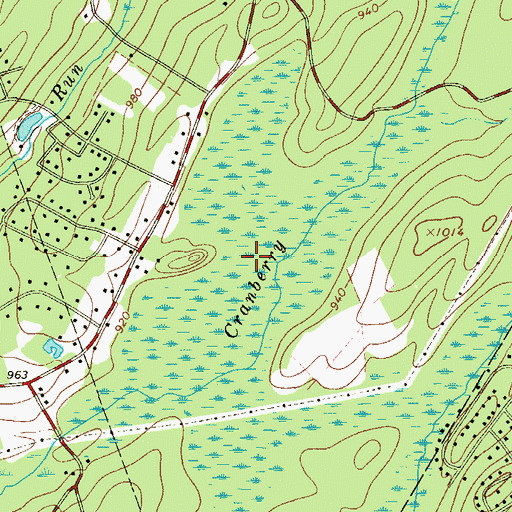 Topographic Map of Cranberry Swamp, PA