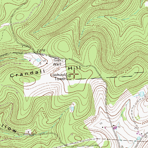 Topographic Map of Crandal Hill, PA