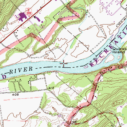 Topographic Map of Crawford Branch, PA