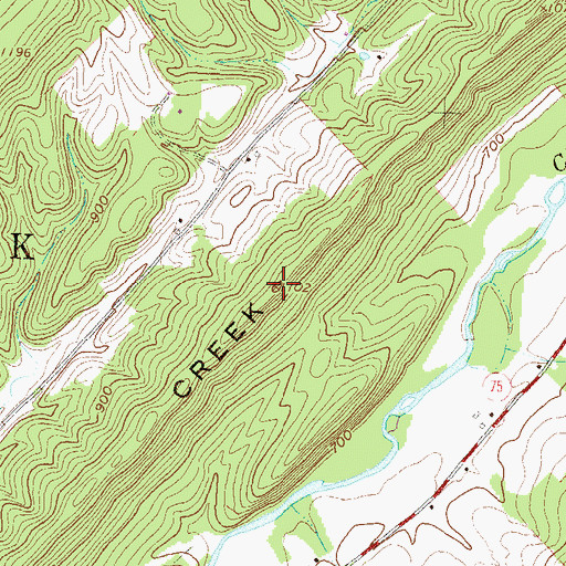 Topographic Map of Creek Ridge, PA