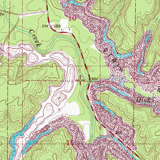 Topographic Map of Dick Gut Branch, AL