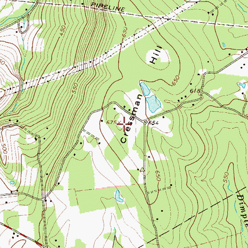 Topographic Map of Cressman Hill, PA