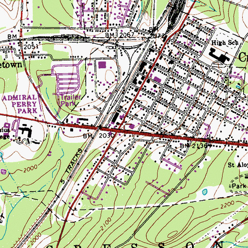 Topographic Map of Cresson, PA