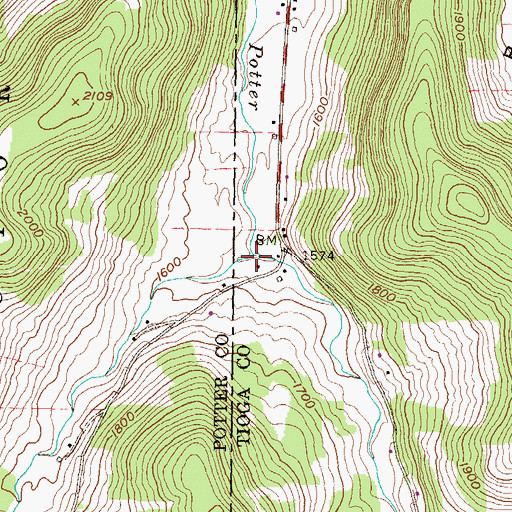 Topographic Map of Crippen Run, PA