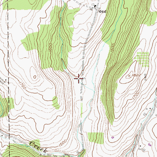 Topographic Map of Croft Hollow, PA