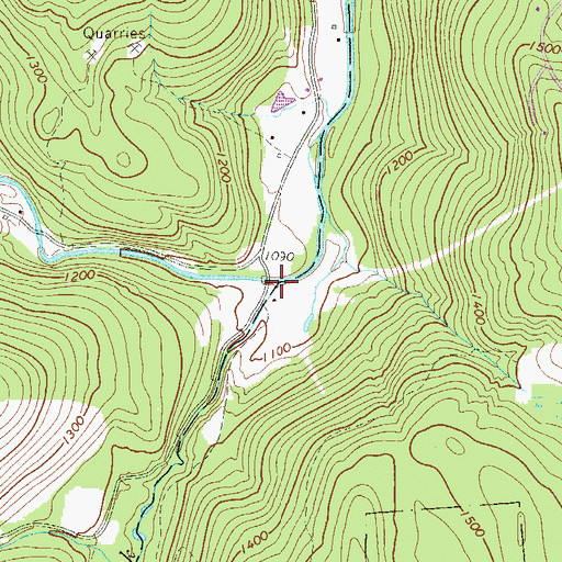 Topographic Map of Crooked Creek, PA