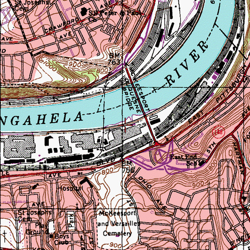Topographic Map of Crooked Run, PA