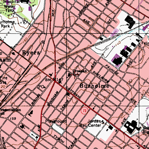 Topographic Map of Crossan School, PA