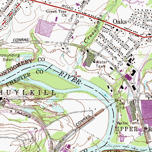 Topographic Map of Crossmans Run, PA