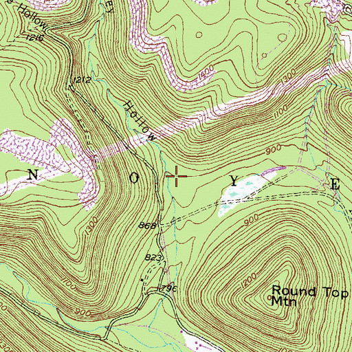 Topographic Map of Crowley Hollow, PA