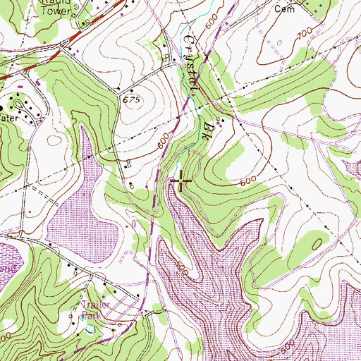 Topographic Map of Crystal Brook, PA