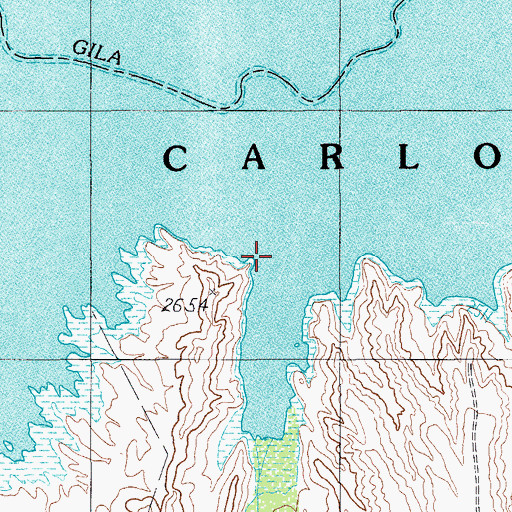 Topographic Map of Squaw Canyon, AZ