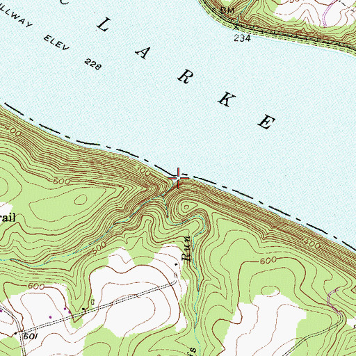 Topographic Map of Cuffs Run, PA