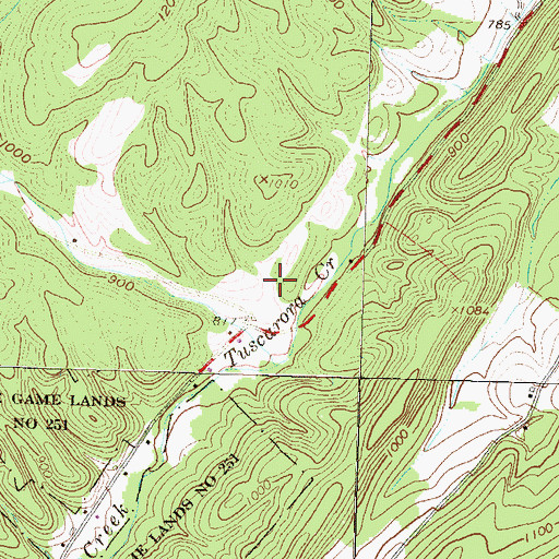 Topographic Map of Culbertson, PA