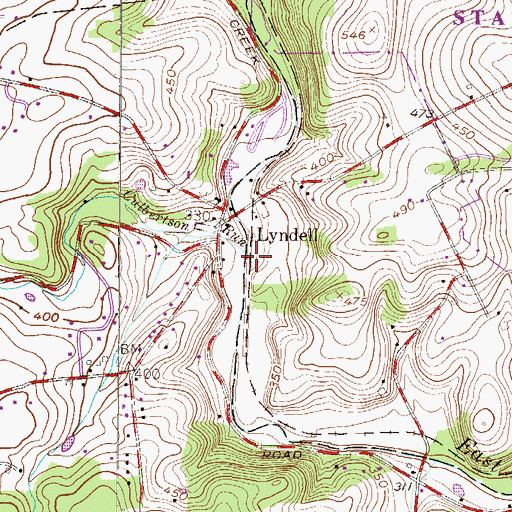 Topographic Map of Culbertson Run, PA