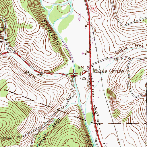 Topographic Map of Culley Run, PA