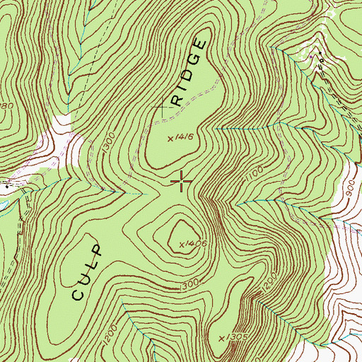 Topographic Map of Culp Ridge, PA